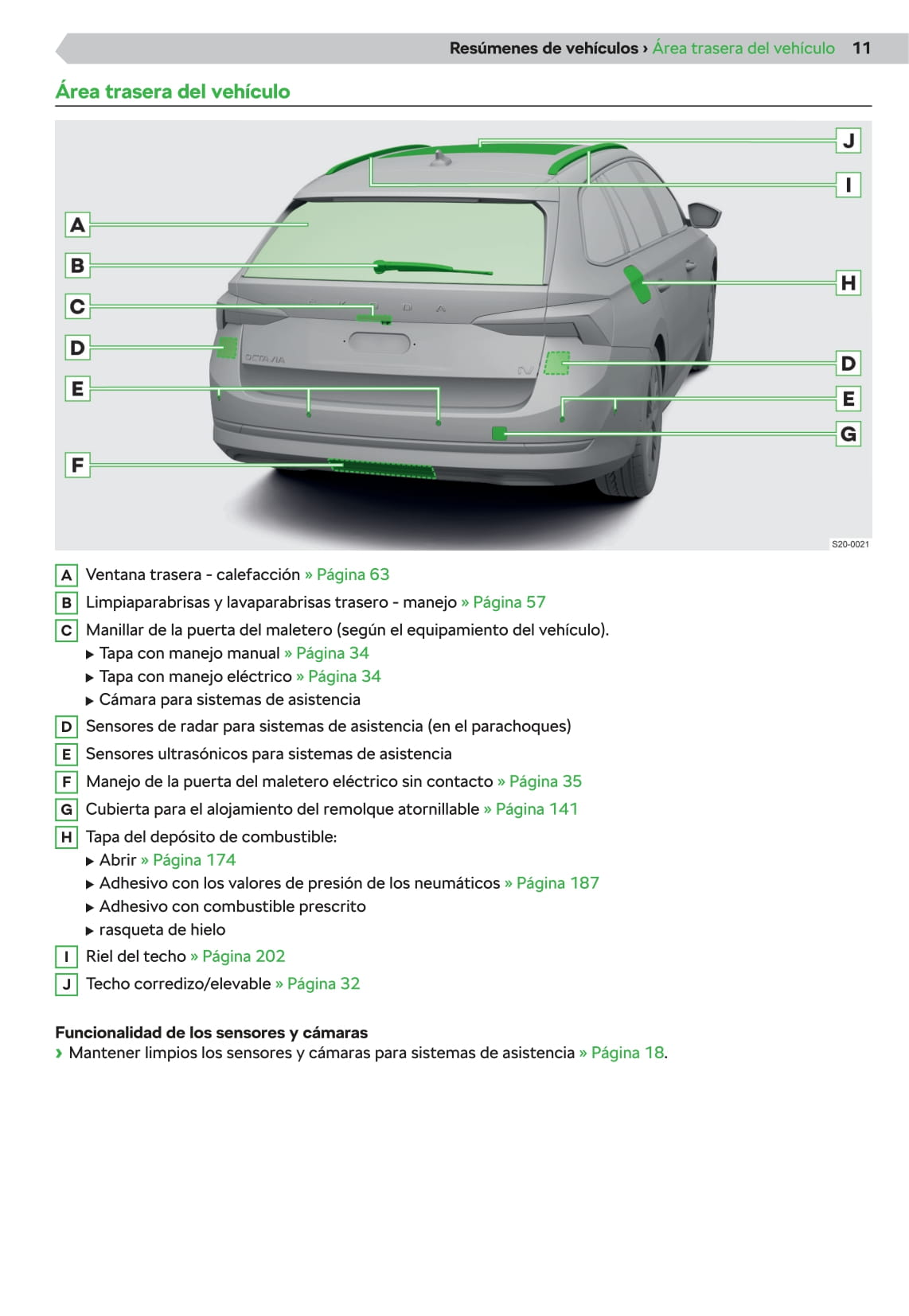 2020 Skoda Octavia Bedienungsanleitung | Spanisch