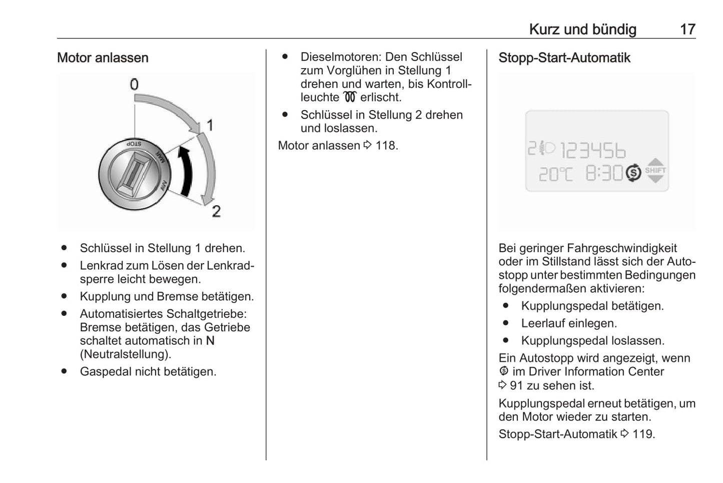 2017-2018 Opel Combo Bedienungsanleitung | Deutsch