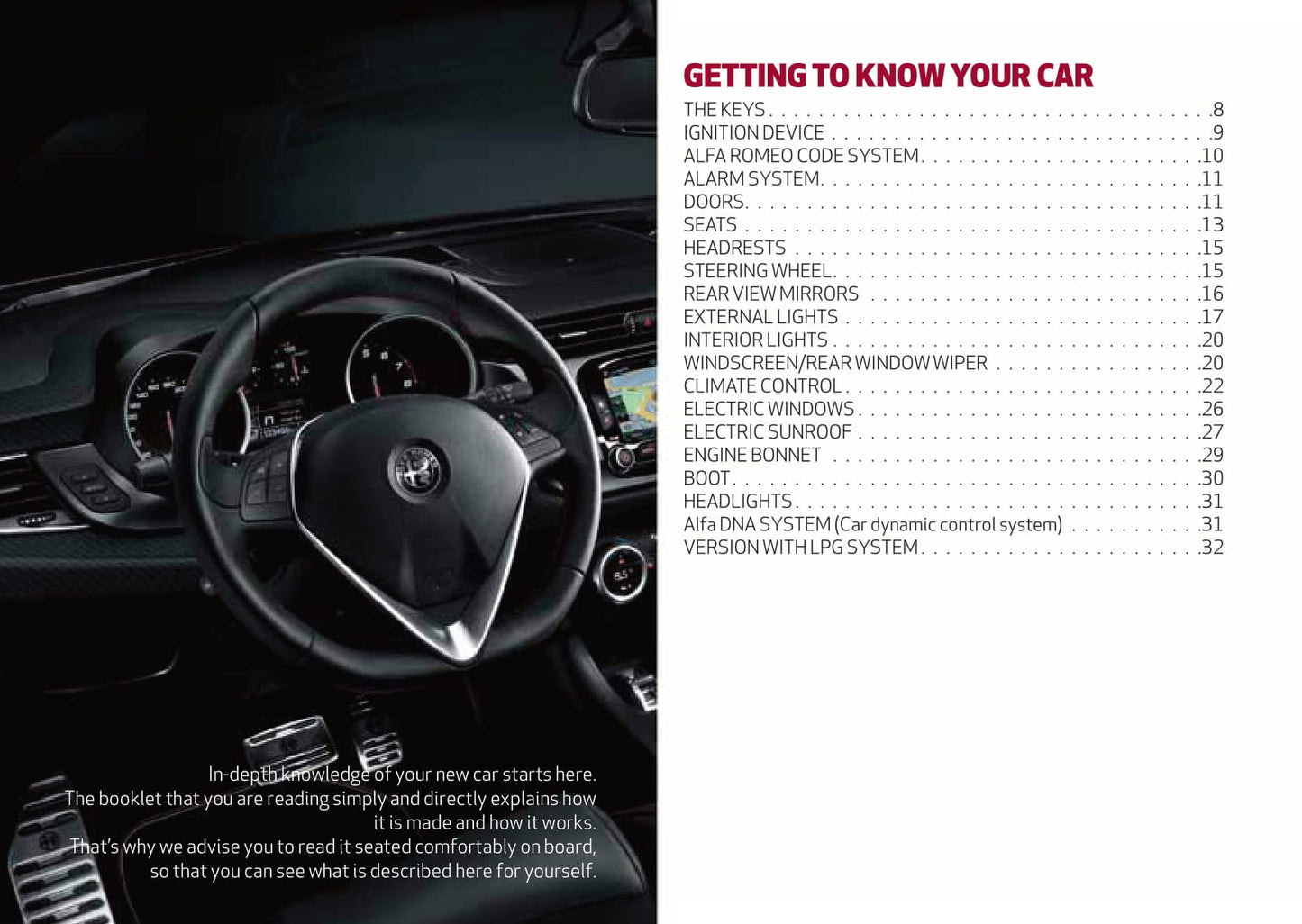 2014-2016 Alfa Romeo Giulietta Owner's Manual | English
