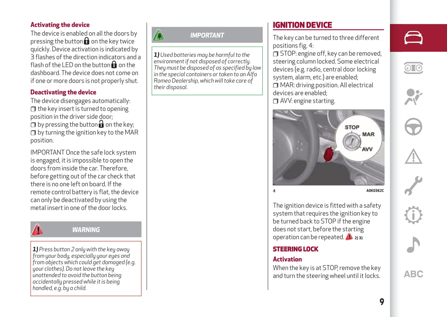 2014-2016 Alfa Romeo Giulietta Owner's Manual | English