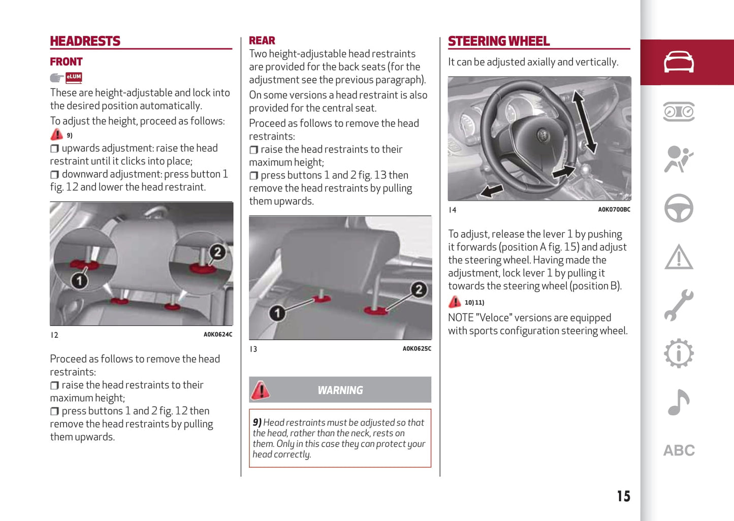 2014-2016 Alfa Romeo Giulietta Owner's Manual | English