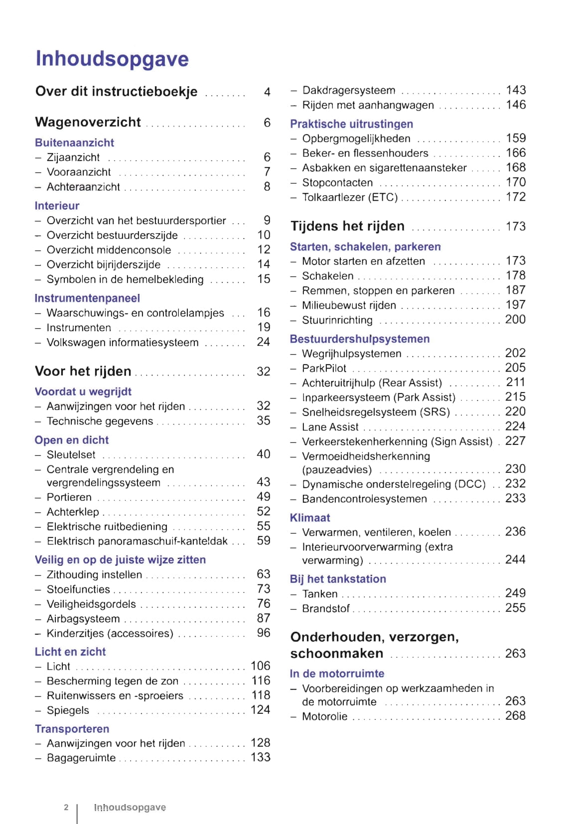 2010-2015 Volkswagen Touran Bedienungsanleitung | Niederländisch