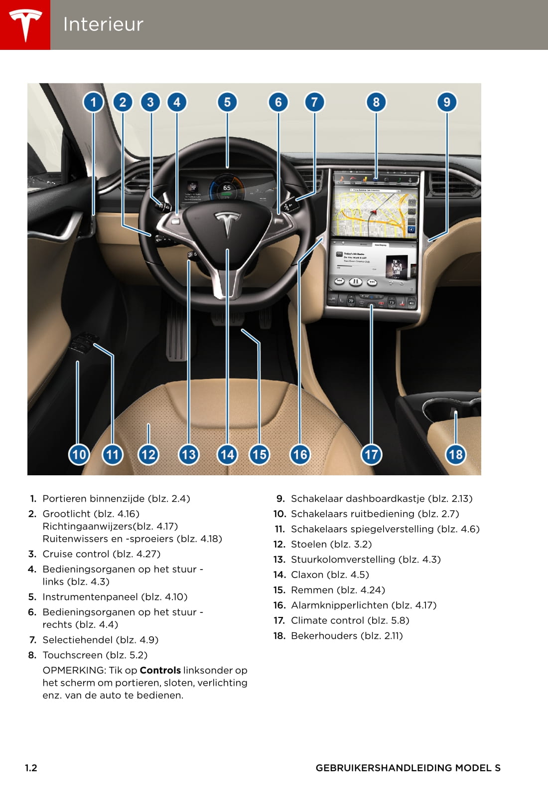 2013-2016 Tesla Model S Owner's Manual | Dutch