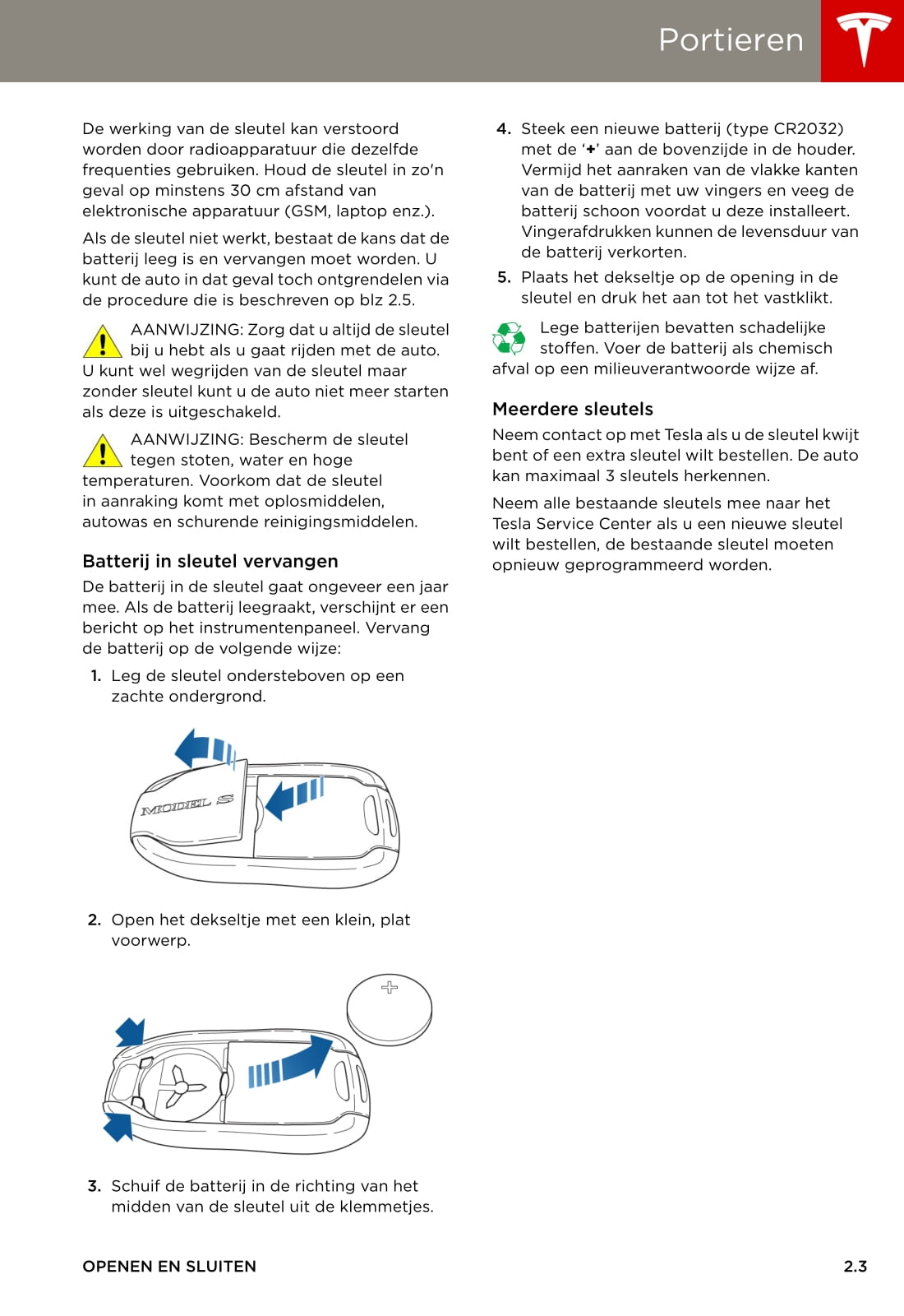 2013-2016 Tesla Model S Owner's Manual | Dutch