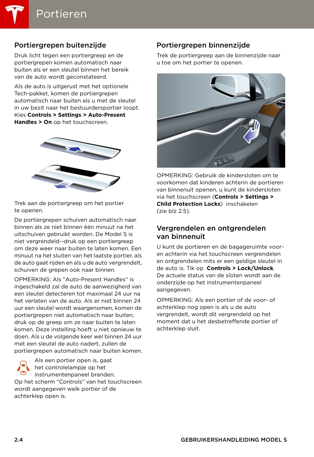 2013-2016 Tesla Model S Owner's Manual | Dutch