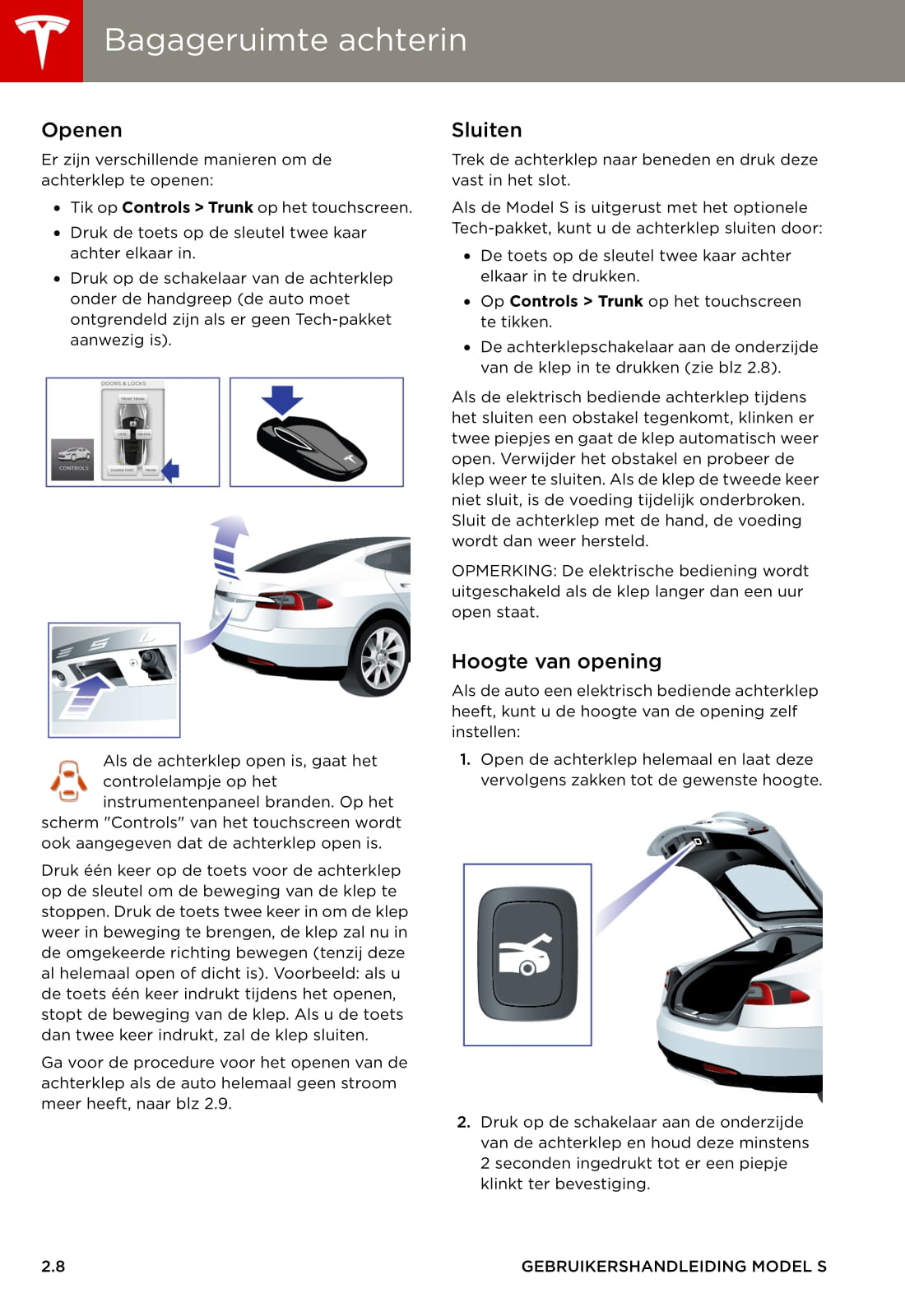 2013-2016 Tesla Model S Owner's Manual | Dutch