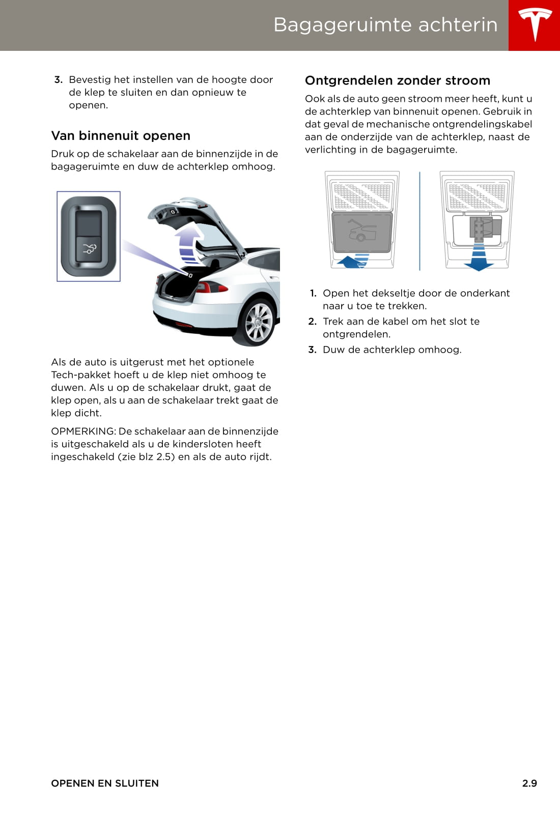 2013-2016 Tesla Model S Owner's Manual | Dutch