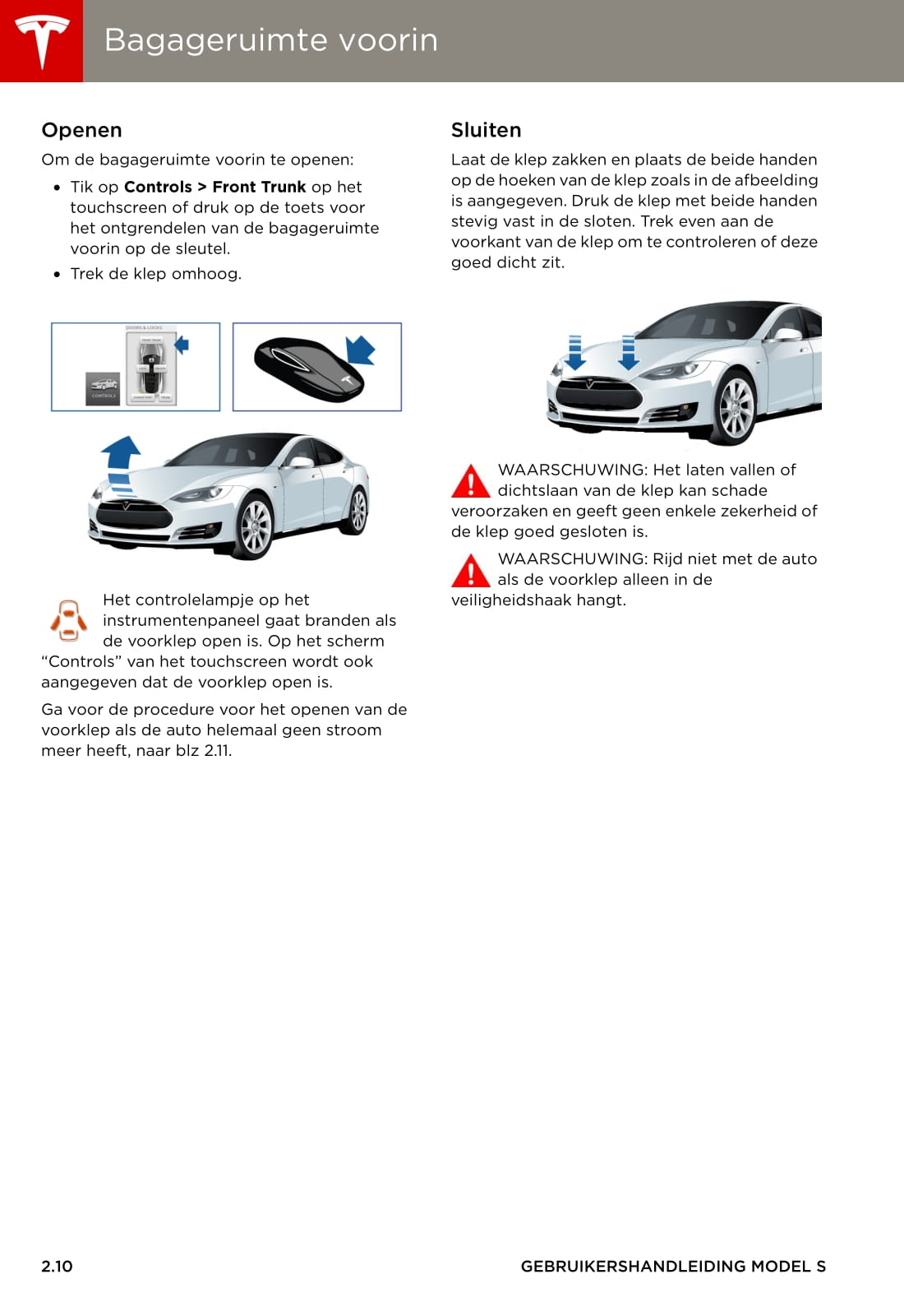 2013-2016 Tesla Model S Owner's Manual | Dutch