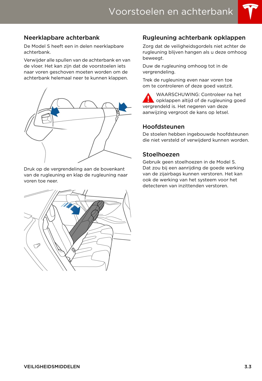 2013-2016 Tesla Model S Owner's Manual | Dutch