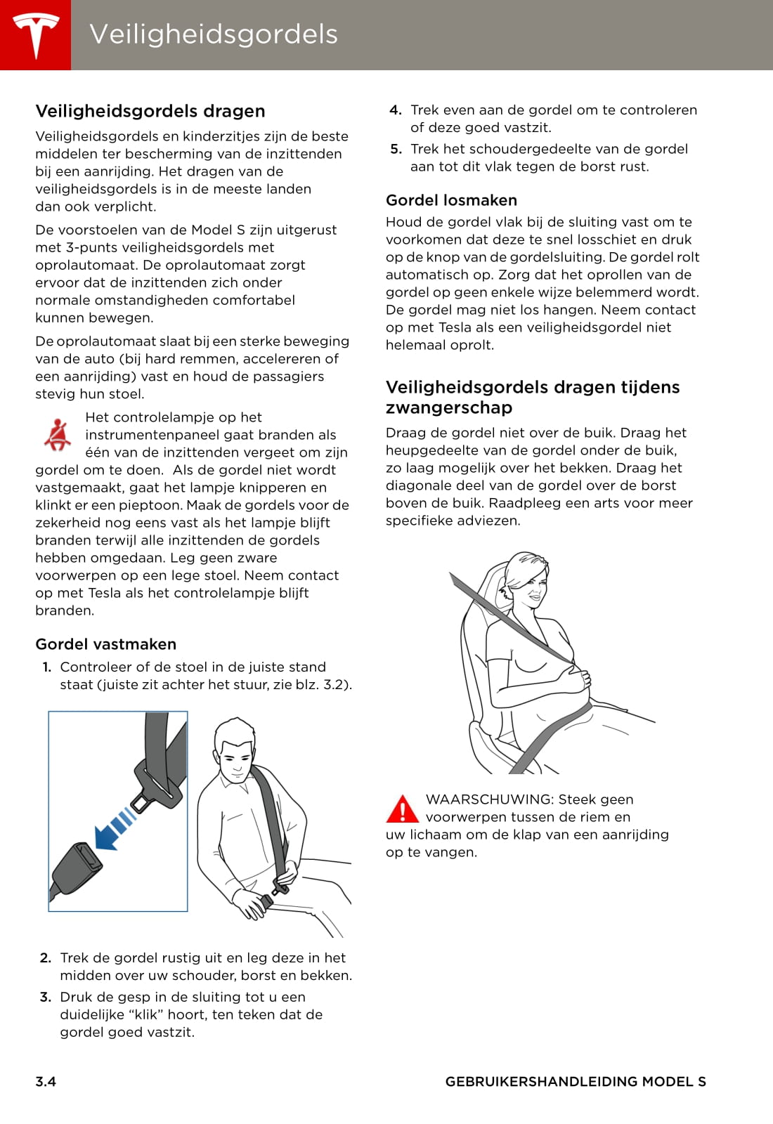 2013-2016 Tesla Model S Owner's Manual | Dutch