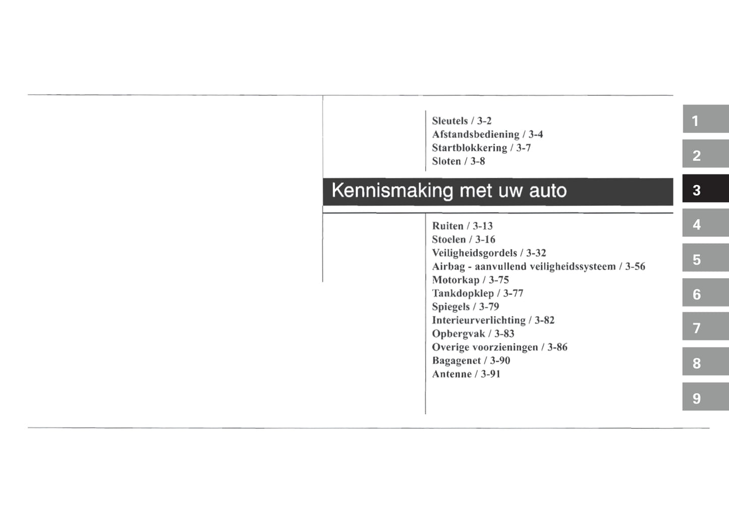 2004-2005 Kia Picanto Owner's Manual | Dutch