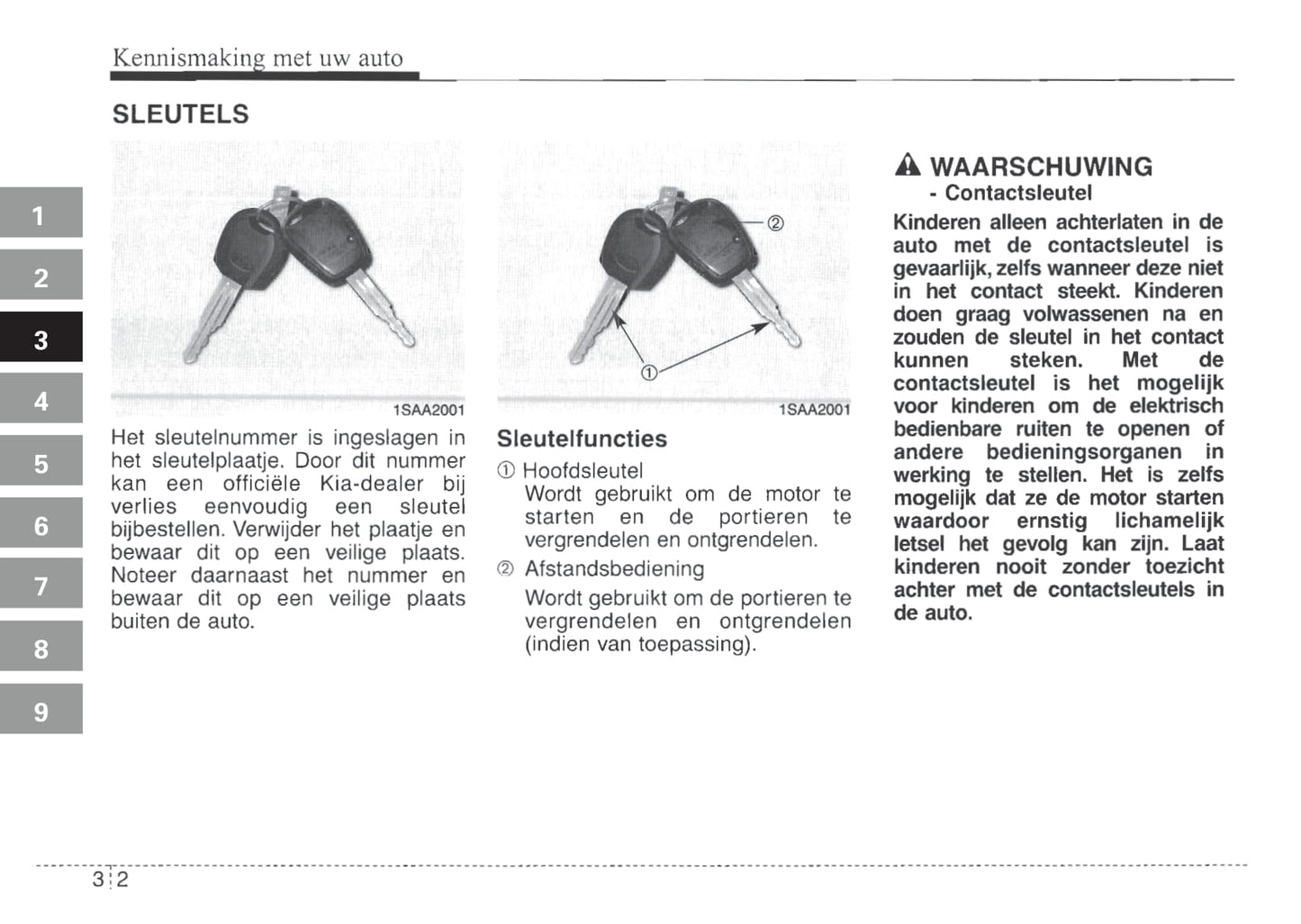 2004-2005 Kia Picanto Owner's Manual | Dutch