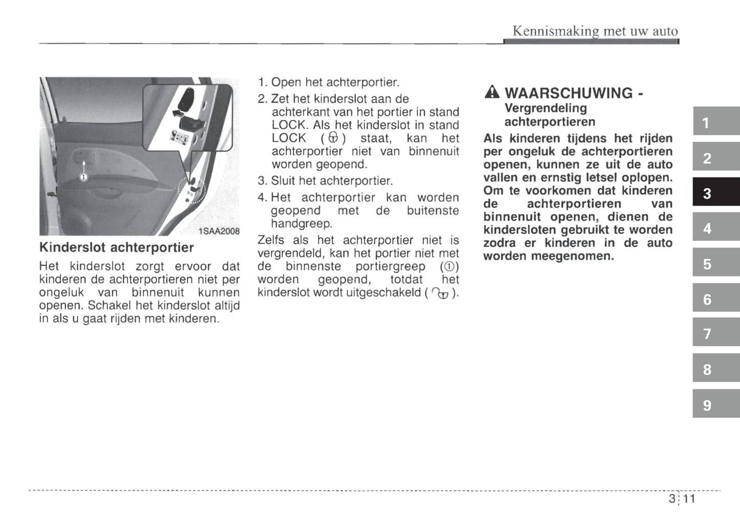 2004-2005 Kia Picanto Owner's Manual | Dutch