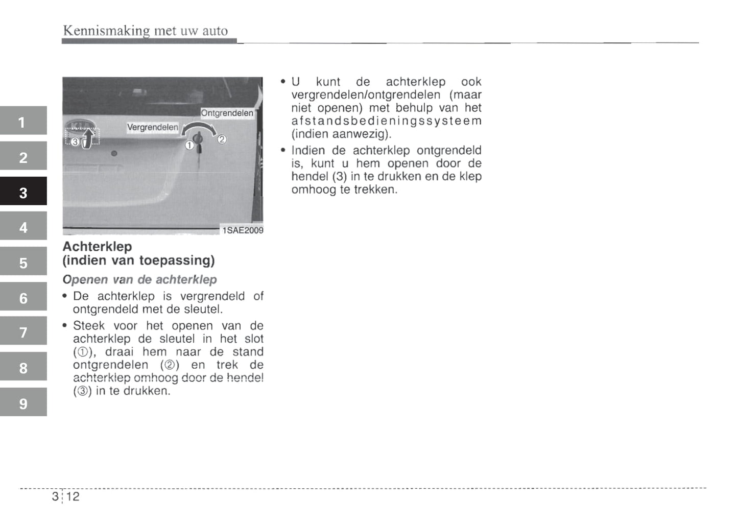 2004-2005 Kia Picanto Owner's Manual | Dutch