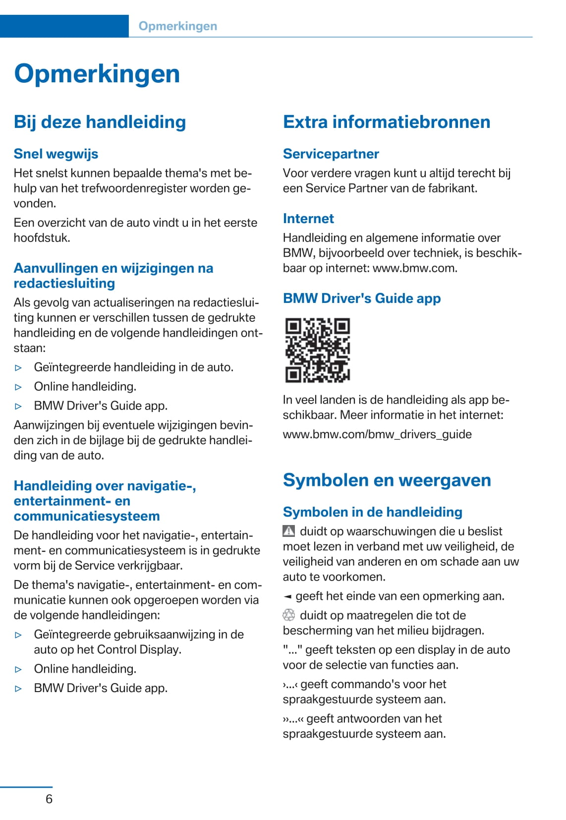 2017 BMW X3 Owner's Manual | Dutch
