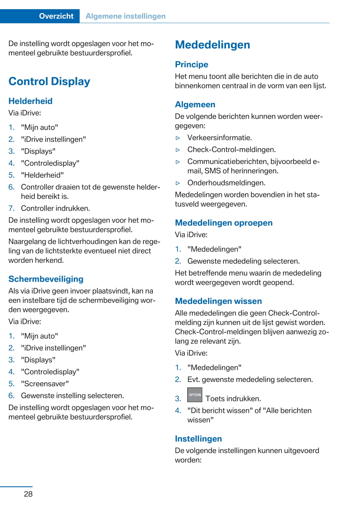 2017 BMW X3 Owner's Manual | Dutch
