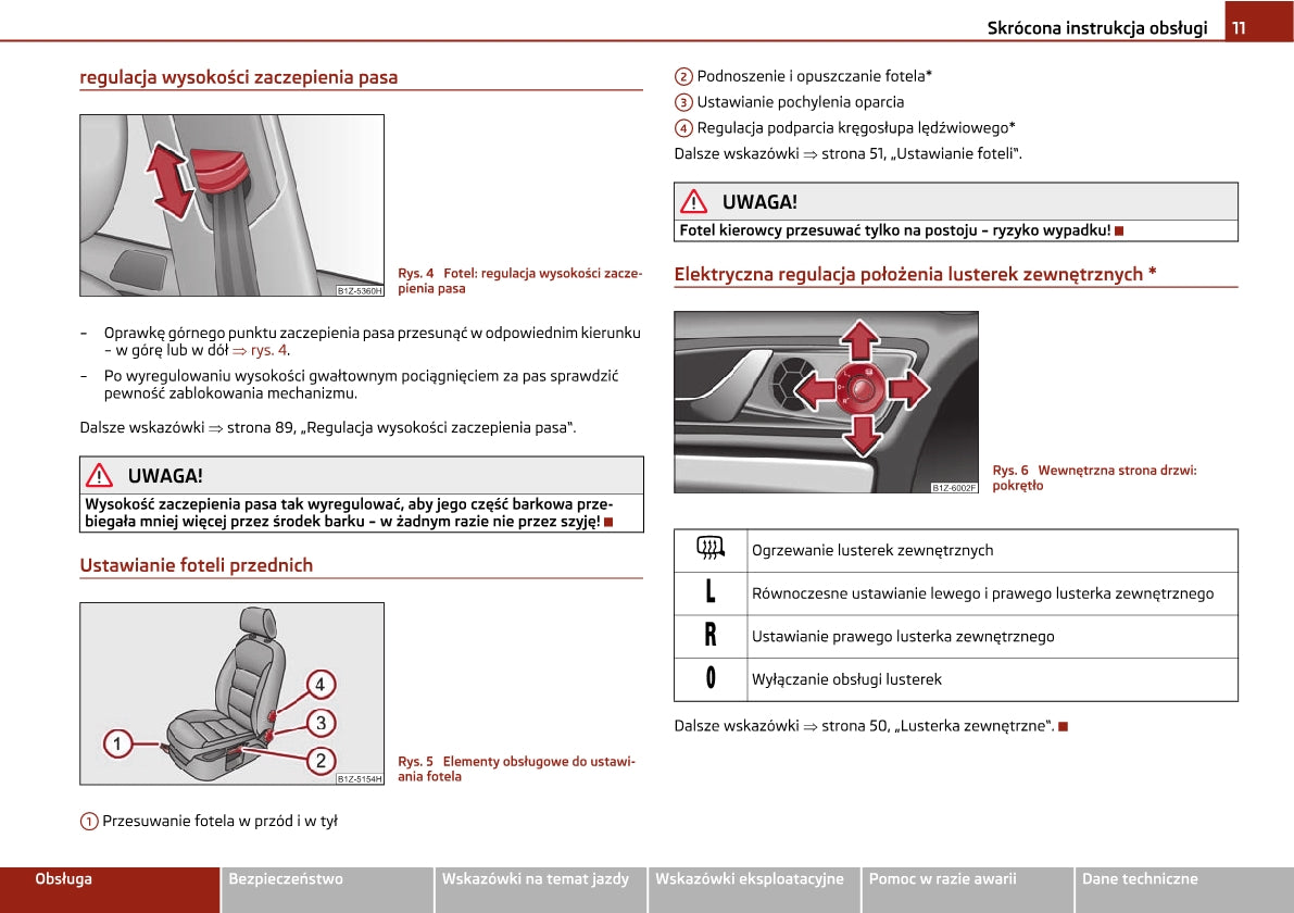 2010-2011 Skoda Octavia/Octavia Tour II Owner's Manual | Polish
