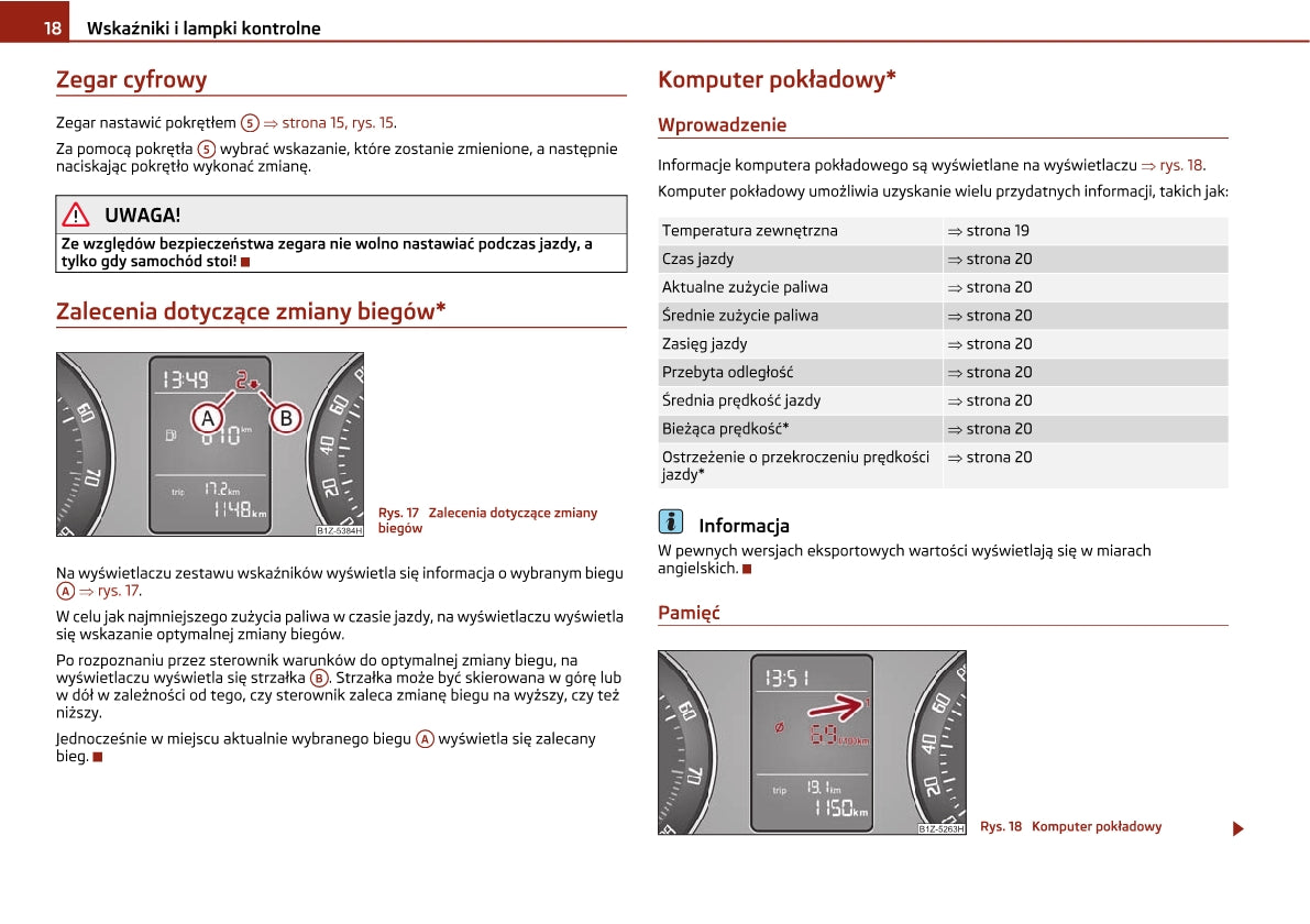 2010-2011 Skoda Octavia/Octavia Tour II Owner's Manual | Polish