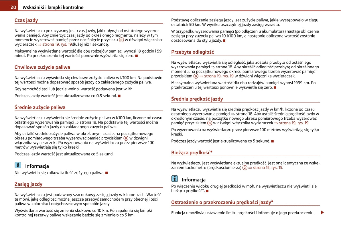 2010-2011 Skoda Octavia/Octavia Tour II Owner's Manual | Polish