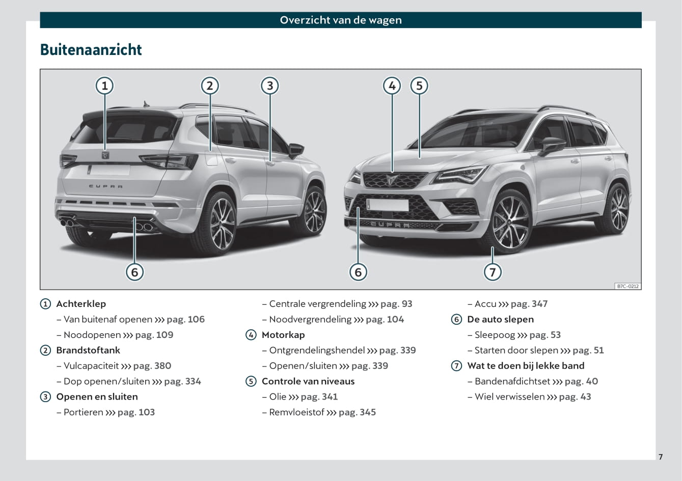 2019-2020 Cupra Ateca Bedienungsanleitung | Niederländisch