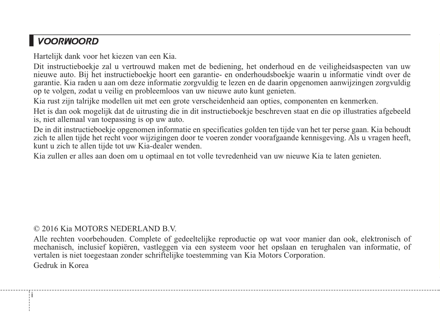 2016-2017 Kia Sorento Bedienungsanleitung | Niederländisch