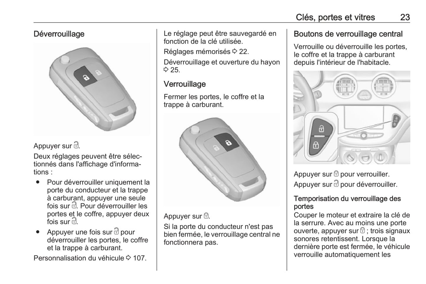 2018-2019 Opel Adam Owner's Manual | French