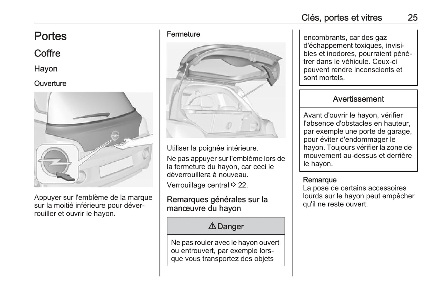 2018-2019 Opel Adam Owner's Manual | French