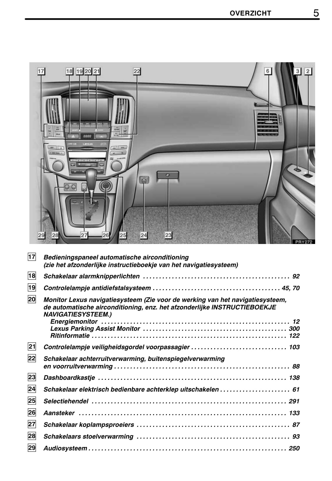 2008-2009 Lexus RX 400h Bedienungsanleitung | Niederländisch