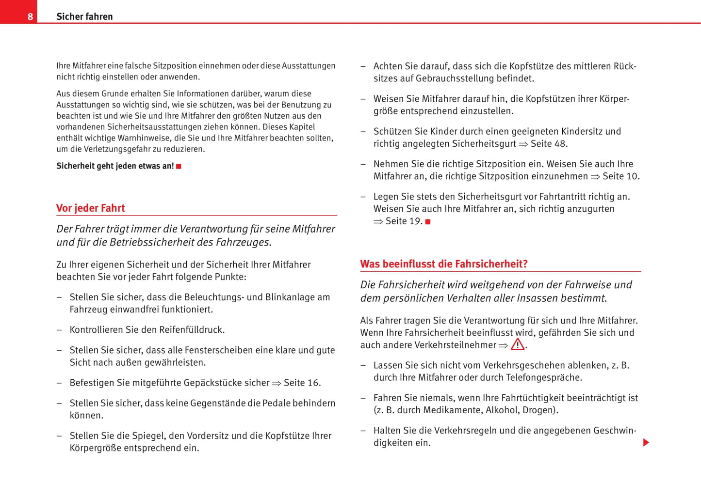 2005-2006 Seat Ibiza Owner's Manual | German