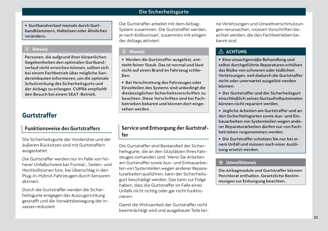 2021 Cupra Formentor Bedienungsanleitung | Deutsch