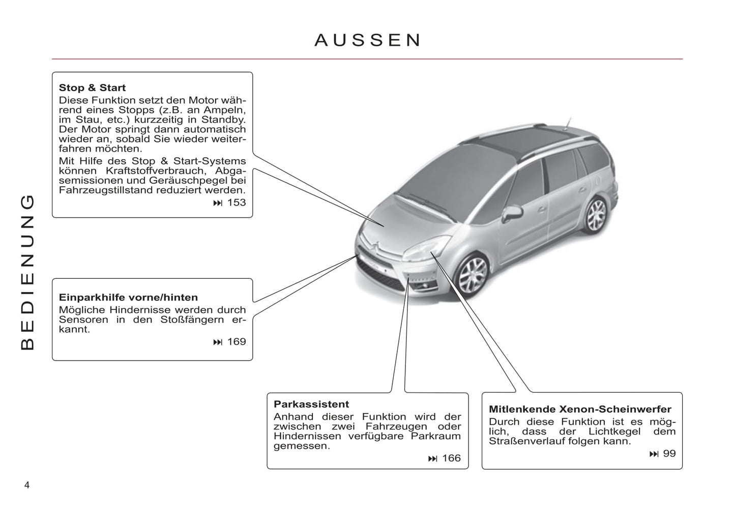 2011-2013 Citroën C4 Picasso/Grand C4 Picasso Bedienungsanleitung | Deutsch