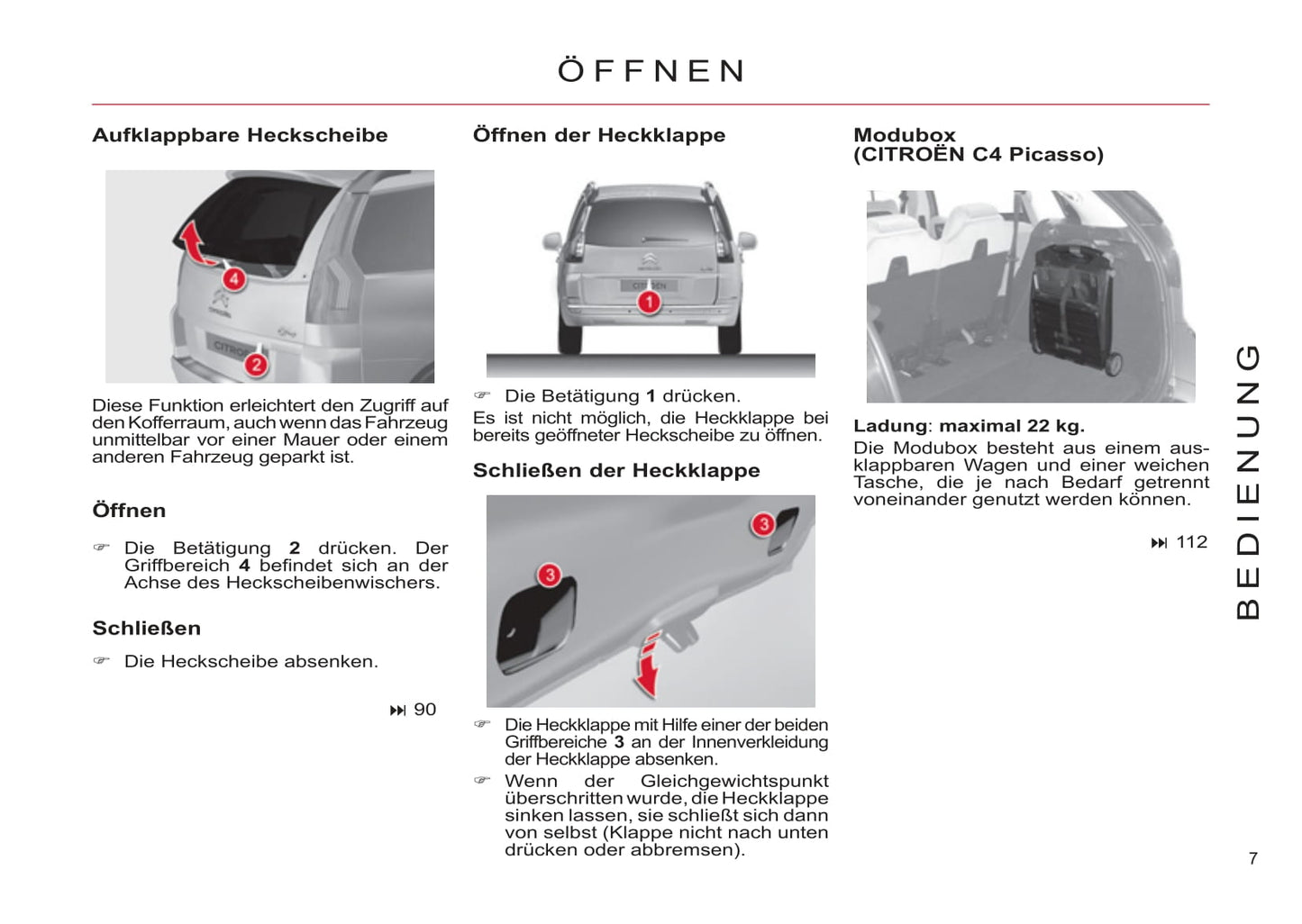 2011-2013 Citroën C4 Picasso/Grand C4 Picasso Bedienungsanleitung | Deutsch