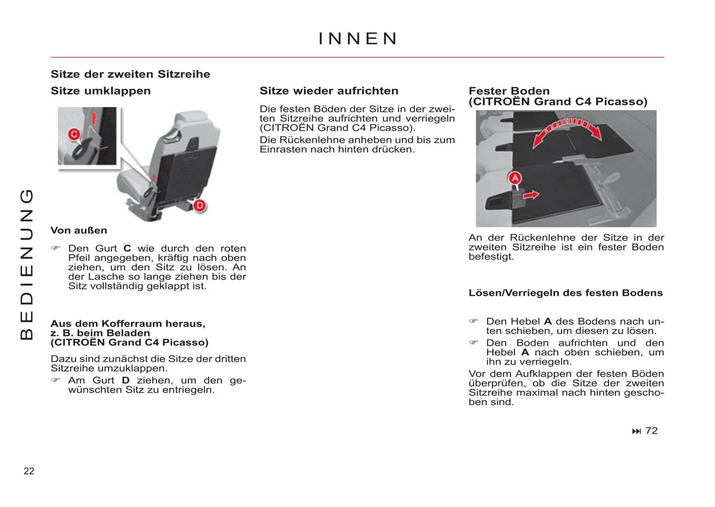 2011-2013 Citroën C4 Picasso/Grand C4 Picasso Bedienungsanleitung | Deutsch