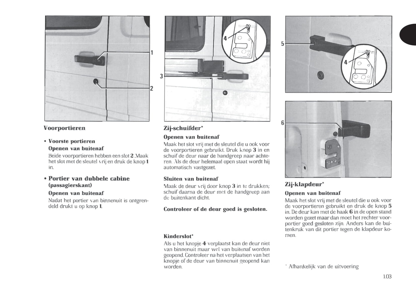 1998-1999 Renault Trafic Owner's Manual | Dutch