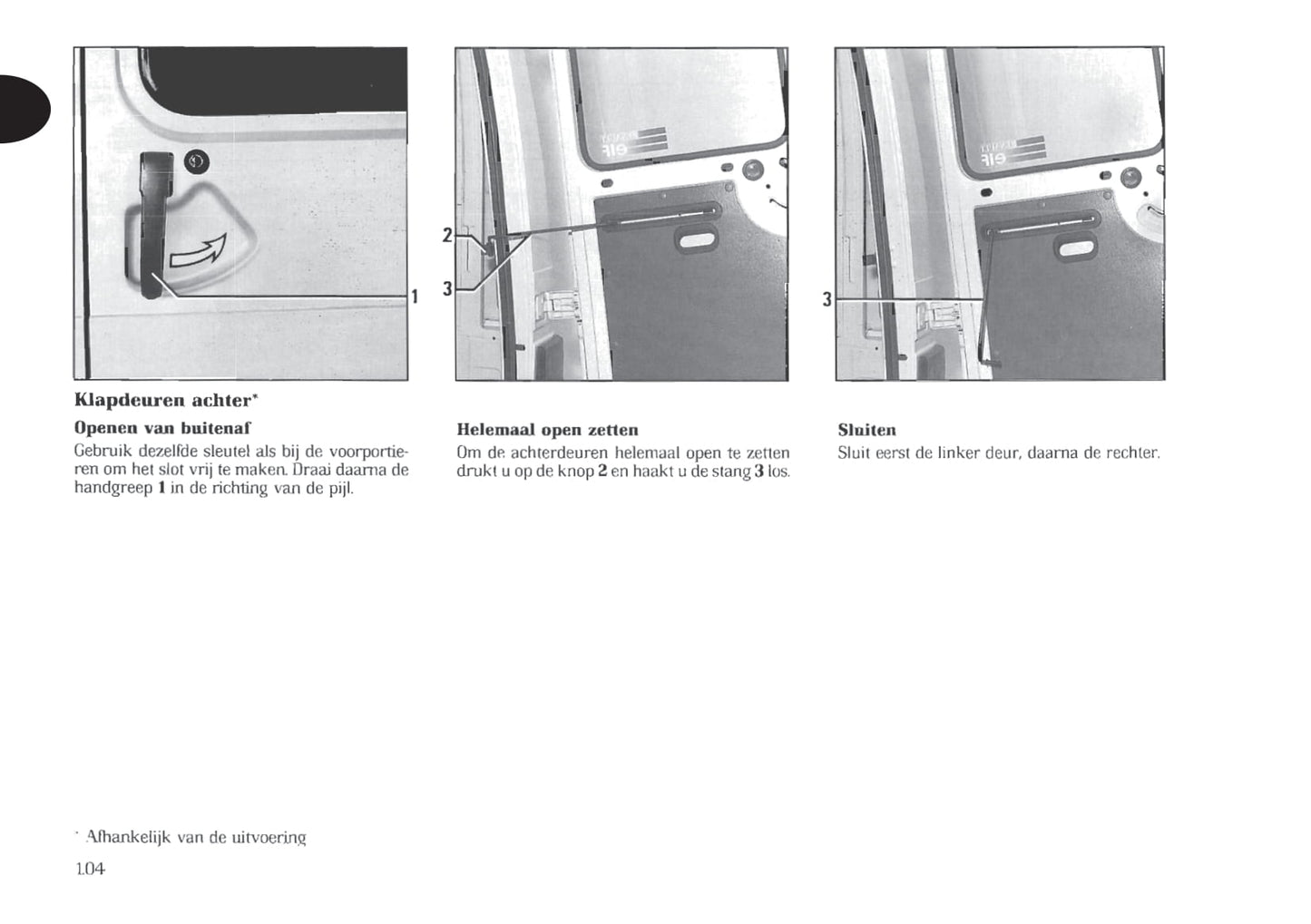 1998-1999 Renault Trafic Owner's Manual | Dutch