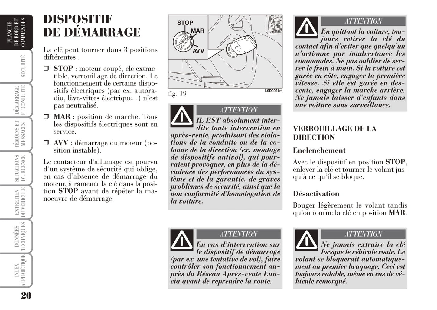 2008-2012 Lancia Musa Owner's Manual | French