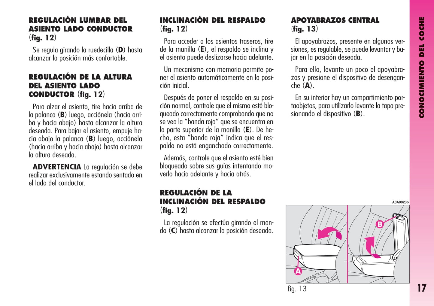 2007-2011 Alfa Romeo GT Owner's Manual | Spanish