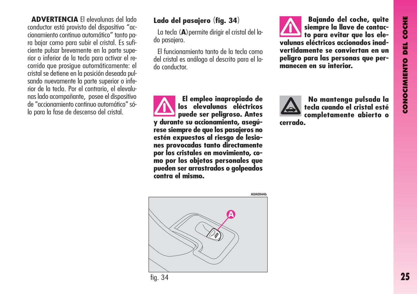 2007-2011 Alfa Romeo GT Owner's Manual | Spanish