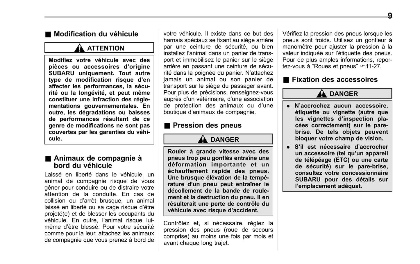2017-2019 Subaru Legacy/Outback Bedienungsanleitung | Französisch