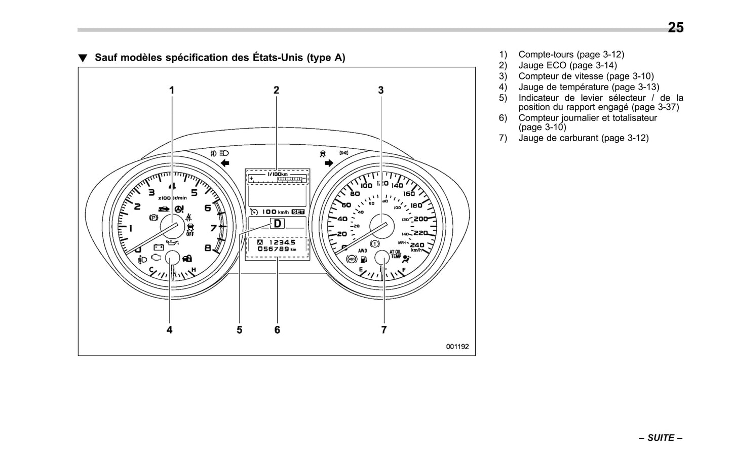 2017-2019 Subaru Legacy/Outback Bedienungsanleitung | Französisch