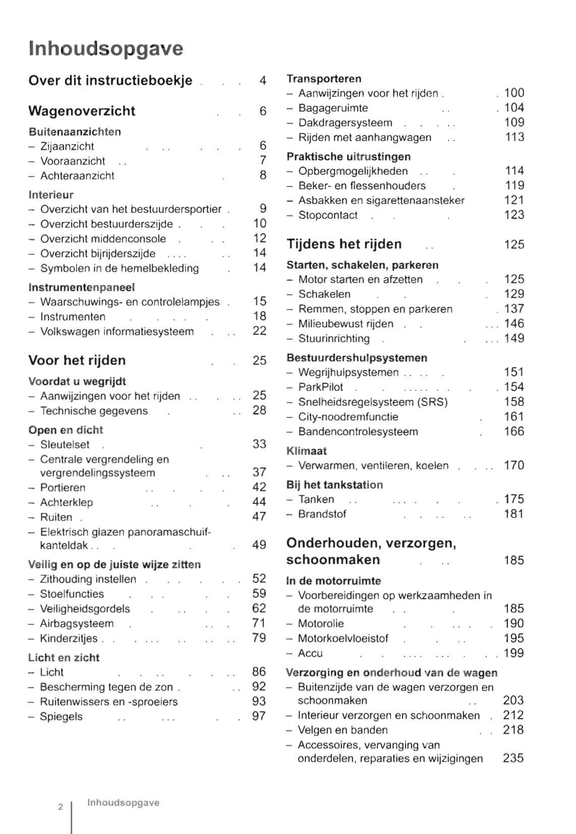 2012-2016 Volkswagen Up Bedienungsanleitung | Niederländisch