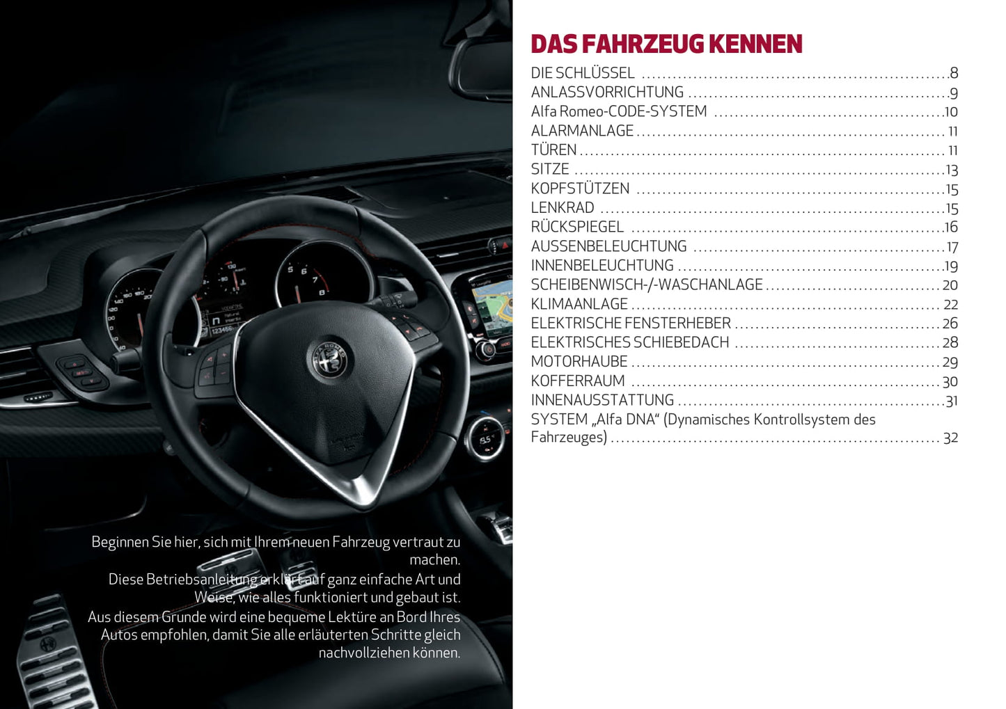2016-2021 Alfa Romeo Giulietta Bedienungsanleitung | Deutsch