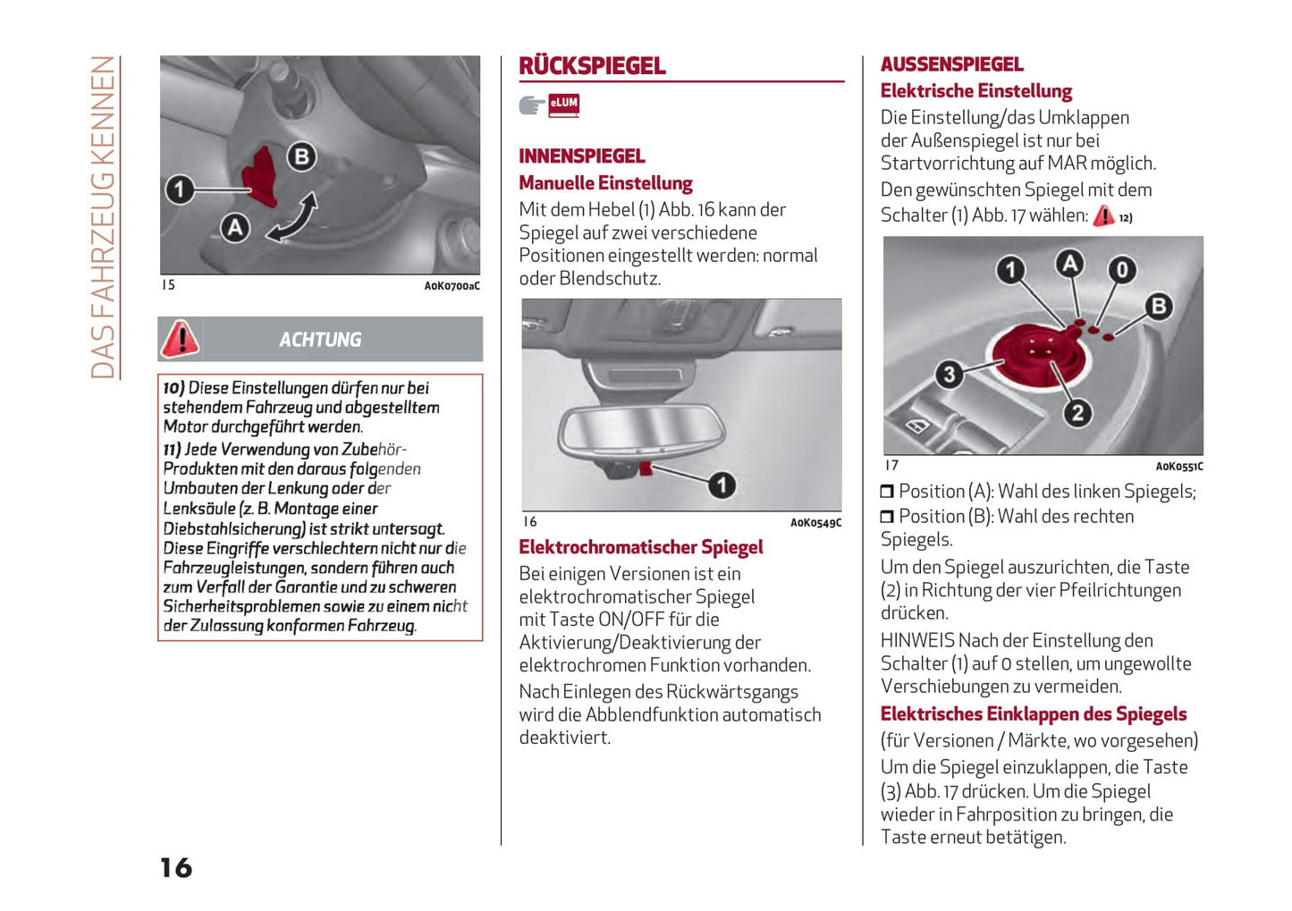 2016-2021 Alfa Romeo Giulietta Bedienungsanleitung | Deutsch