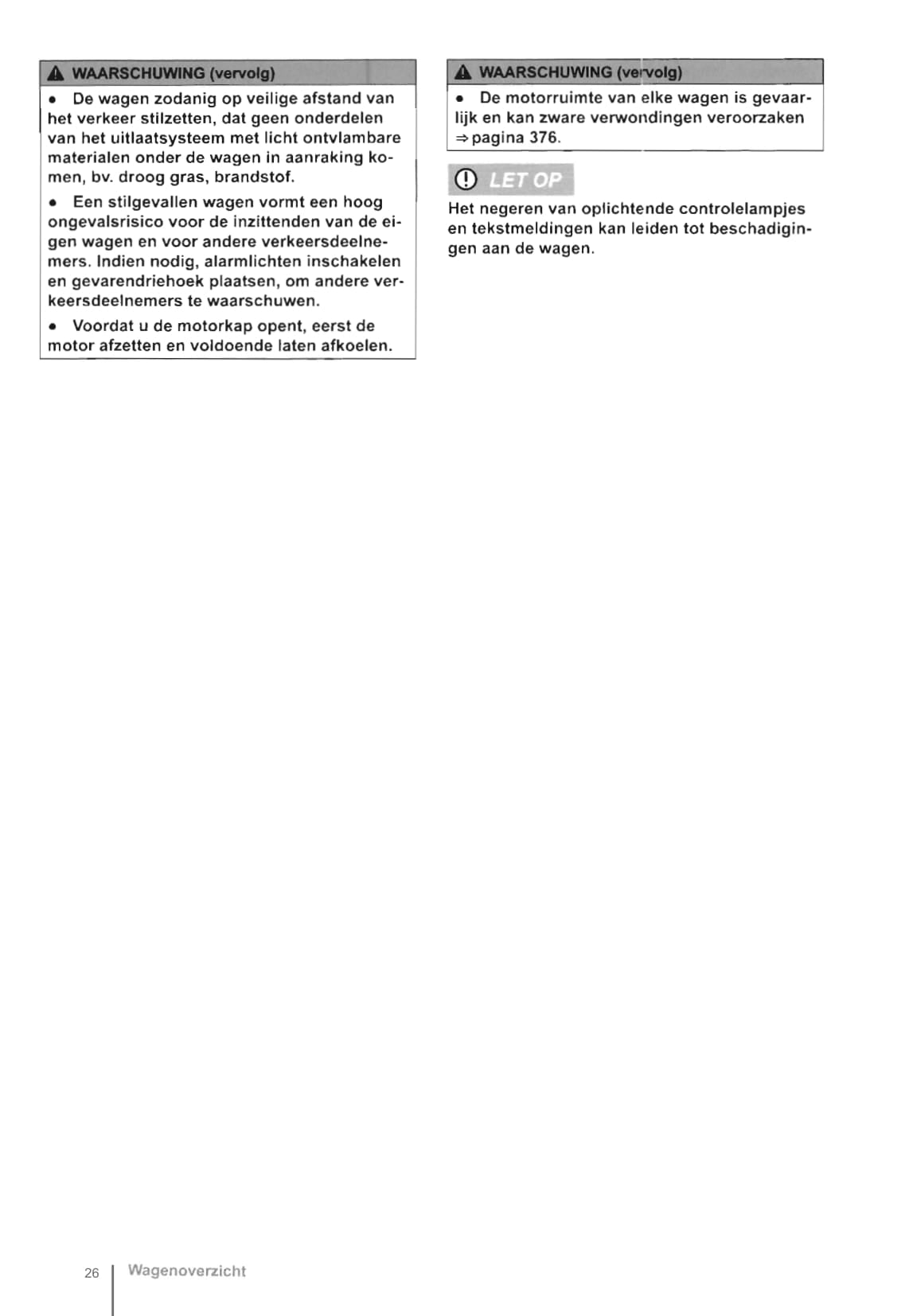 2015-2019 Volkswagen Passat GTE Owner's Manual | Dutch
