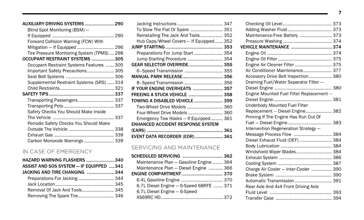 2022 Ram 2500/3500 Owner's Manual | English