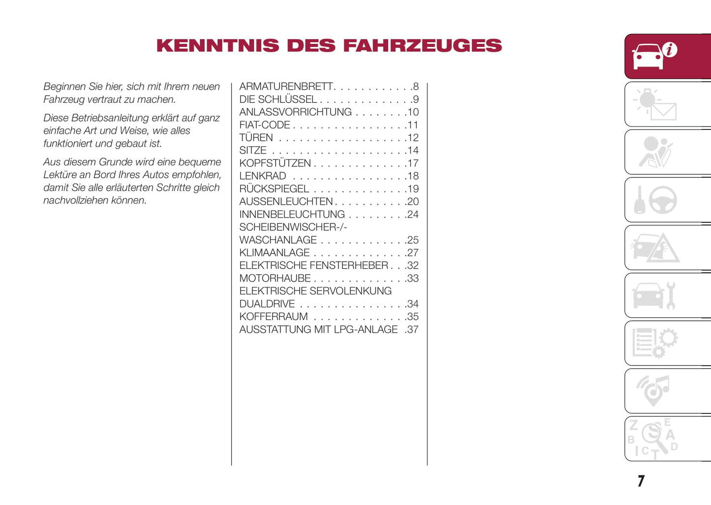 2016-2017 Fiat Tipo Owner's Manual | German