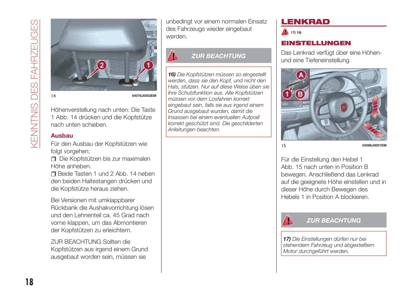 2016-2017 Fiat Tipo Owner's Manual | German