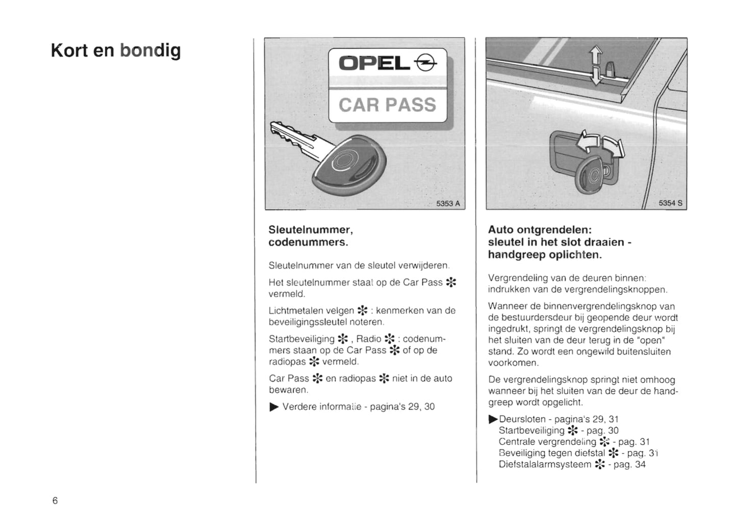 1994-2000 Opel Tigra Bedienungsanleitung | Niederländisch