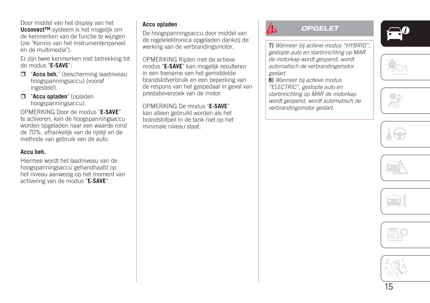 2020-2021 Jeep Renegade 4xe Supplement Manual | Dutch