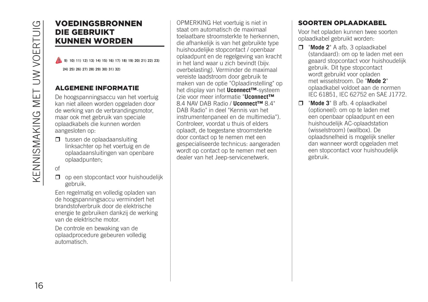 2020-2021 Jeep Renegade 4xe Supplement Manual | Dutch